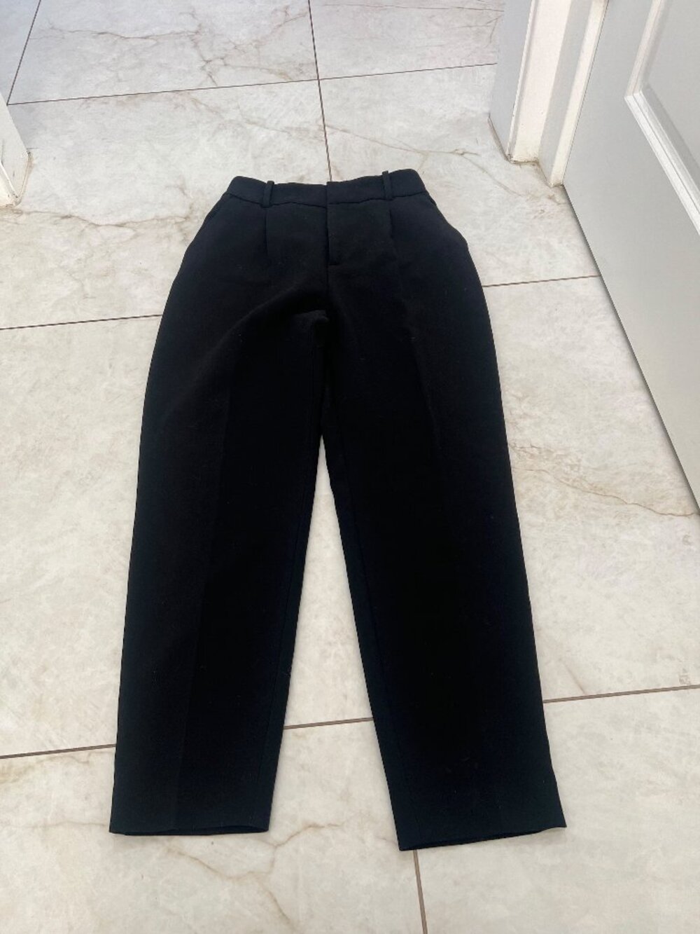 Zara Black Pleated Trousers Size XS